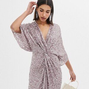 Asos sequin kimono dress Size 10
